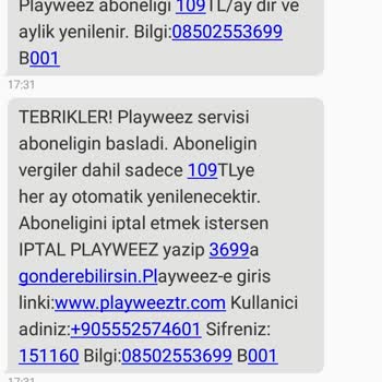 Türk Telekom SMS Üzerine Oyun Üyeliği