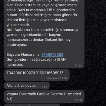 İşin Olsun'da Özel Sohbet Üzerinden Başvuru Formu