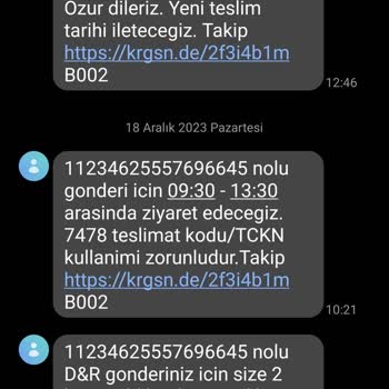 KARGOMsende Kargo Tesliminin Yapılmaması