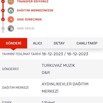 KARGOMsende Kargo Tesliminin Yapılmaması