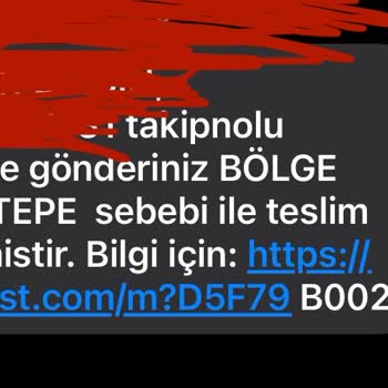 Sefamerve Teslim Edilemeyen Kargom