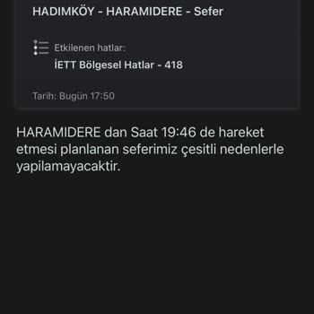 İETT - İstanbul Elektrik Tramvay Tünel 418 Hadımköy Otobüs Hattı Sayesinde İşe Geç Kalma