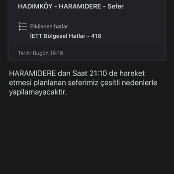 İETT - İstanbul Elektrik Tramvay Tünel 418 Hadımköy Otobüs Hattı Sayesinde İşe Geç Kalma