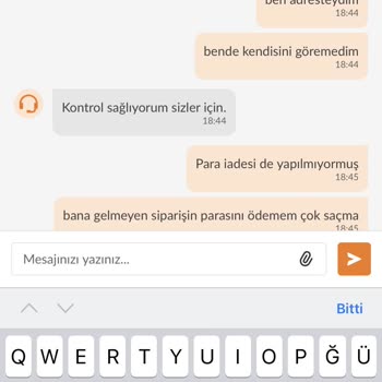 Trendyol Yemek Para İademin Yapılmaması