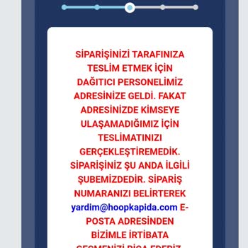 Hoopkapıda Kargo Firmasının İlgisizliği Occasion