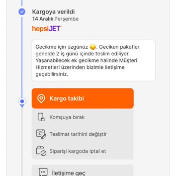 hepsiJET Hepsiburada Hepsijet Geciken Teslimat