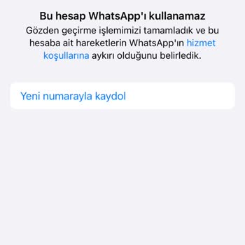 WhatsApp Beni Engelledi