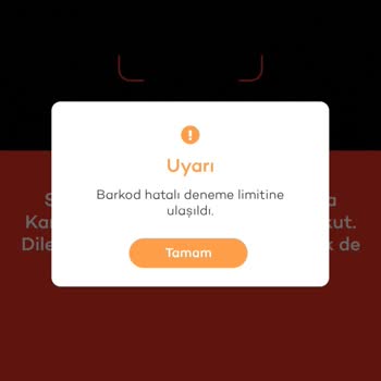 Tosla Kart QR Kodu Geçersizliği