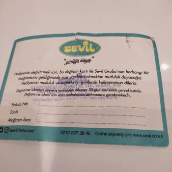 Sevil Parfümeri Parfüm Değişimi Ve Mağaza Deneyimi Üzerine Şikayet