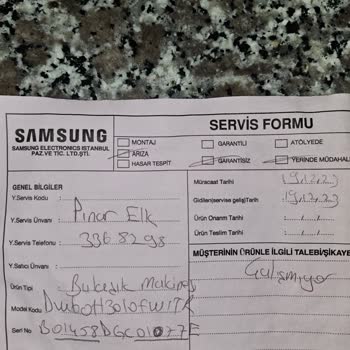 Samsung Bulaşık Makinesi Tamiri İçin Gelen Servis 4600 TL İstedi.