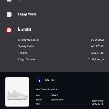 Sneaks Up Para İadesi Yapmıyor