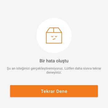 Trendyol Uygulaması Hata Veriyor