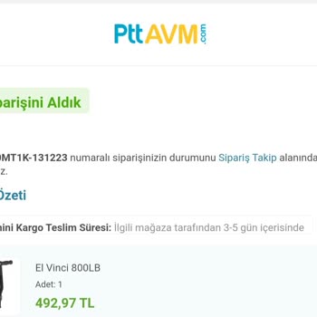 PttAVM Halen Kargolanmayan Ürün