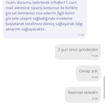 N11 Hatalı Ürün Ve İlgisiz Müşteri Hizmetleri!