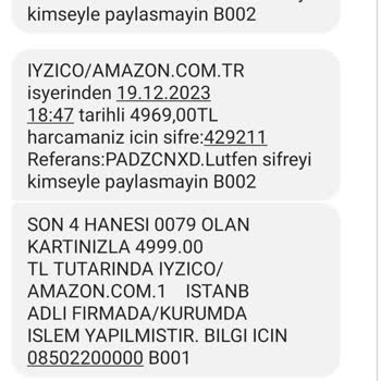 Amazon Kredi Kartımdan Para Çekildi