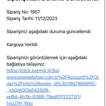 Wow Petshop Wow Pet Shop Siparişleri Göndermiyor!