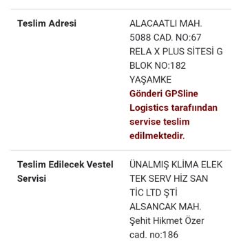 Vestel Regal Marka Çamaşır Makinesi Halen Teslim Edilmedi