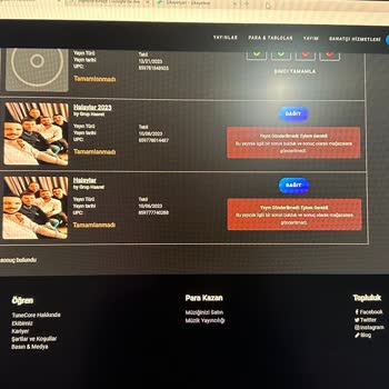 Tunecore Hesabın Silinmesi Parça Yayınlamaması