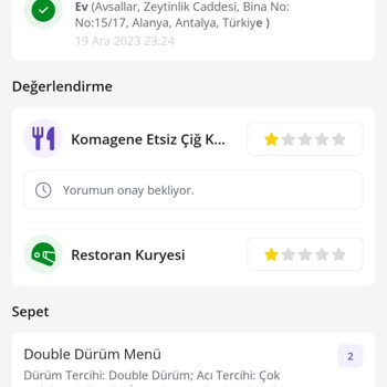 Getir Yemek Sipariş Teslim Edilmedi