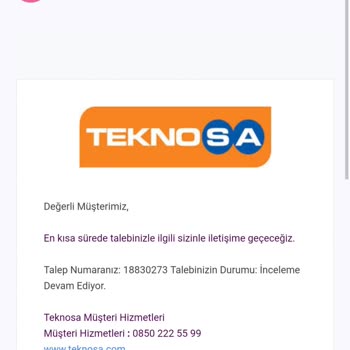 Teknosa Webden Alınan Alınan Robot Süpürge Bozuk