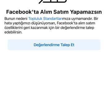 Facebook Marketplace Alım Satım Yapamazsın