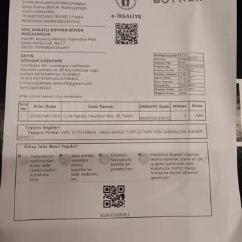 Boyner'den Aldığım Sorumsuzca Gelen Bot