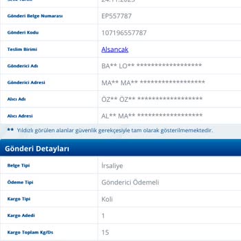 Yurtiçi Kargo Ücreti Ödenen Ancak Teslim Edilmeyen Hasarlı Kargo