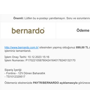 Bernardo İnternet Sitesinden Baharatlık
