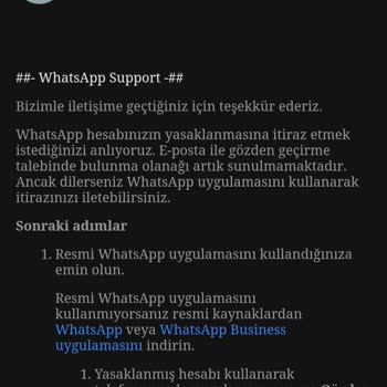 WhatsApp'tan Sebepsiz Here Yasaklanma