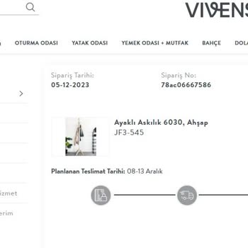 Vivense Habersiz Ürün İptali Ve Para İadesi Yapılmıyor