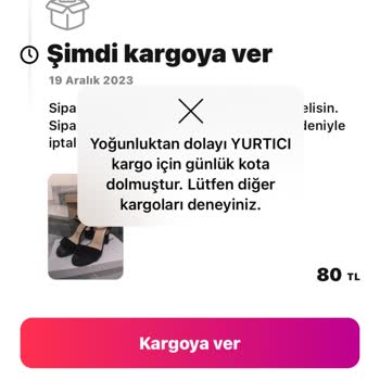 Yurtiçi Kargo Kota Sorunu!