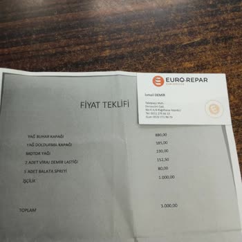 EuroRepar Car Service Aracımın Servis Deneyimi Ve Karşılaştığım Sorunlar