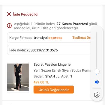Trendyol Teslimat Karışıklığı Düzeltilmemesi