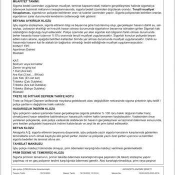 Halkbank Konut Sigortası İptali Hakkında