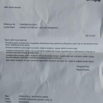 Lassa Lastiğin Yanaklardan Hava Salması