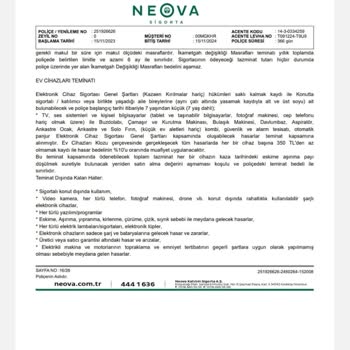 Neova Sigorta Konut Sigortası Ve Elektronik Cihaz Teminatı Uygulamaları