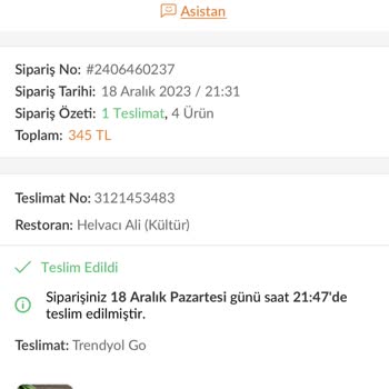 Helvacı Ali Eksik Sipariş Ve Ücret İadesi Onaylanmaması