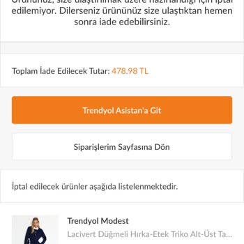 Trendyol Siparişimi Göndermiyor Ve İptalini De Yapmıyor.
