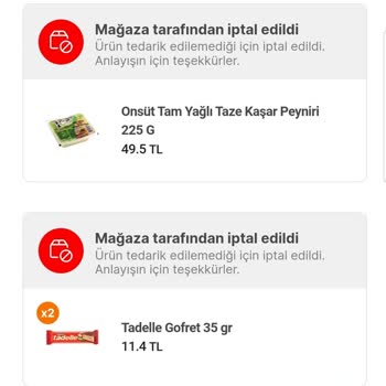 Hepsiburada Market Migros Eksik Ürün İptal Ücret İadesi