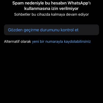 WhatsApp Hesap Engelleme