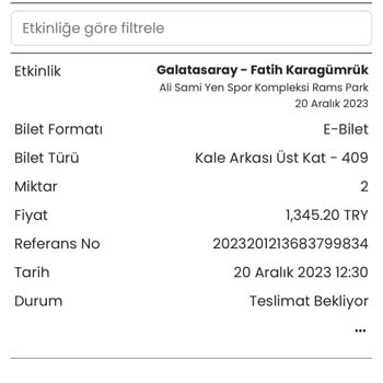 Banabilet.com Maç Bileti Aldım