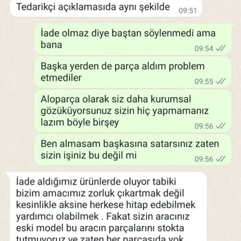 Alo Parça'nın Yaptığı Haksızlık