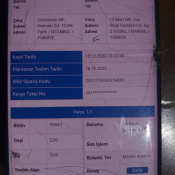 Sürat Kargo Mardin Artuklu Şubesi Paketi Teslim Etmiyor ‼️‼️‼️