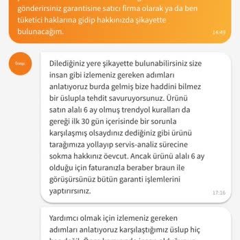 Trendyol Ürünün Garantiye Gönderilmemesi Ve Firma Tarafından Hakaret