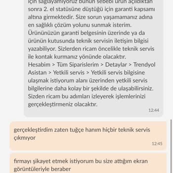Trendyol Ürünün Garantiye Gönderilmemesi Ve Firma Tarafından Hakaret