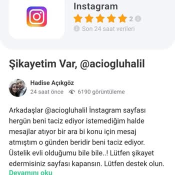 Guncelsikayetlerimiz.com H***** A****** İftirası Instagram