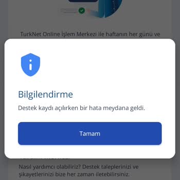 TurkNet Destek Hattı "arızası"