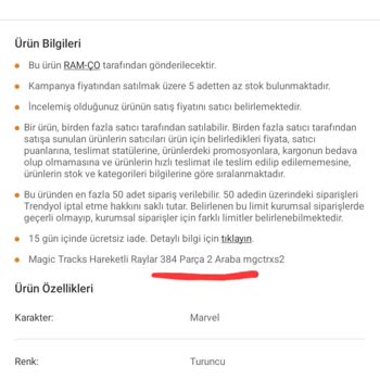 Trendyol Yanlış Gönderilen Sipariş