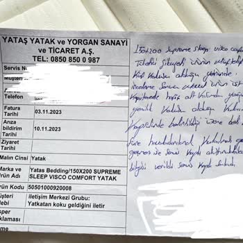 Yataş Yatak Nem-Küf Kokusu