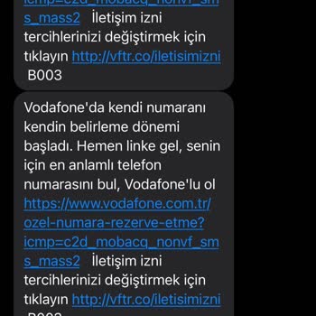 Vodafone Engellenemeyen Kampanya Mesajları